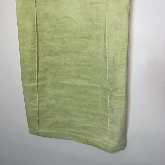 Annette Görtz Sz 34/4 US Sleeveless Bodycon Dress Linen Blend Stretch Lime Women - Picture 5 of 11